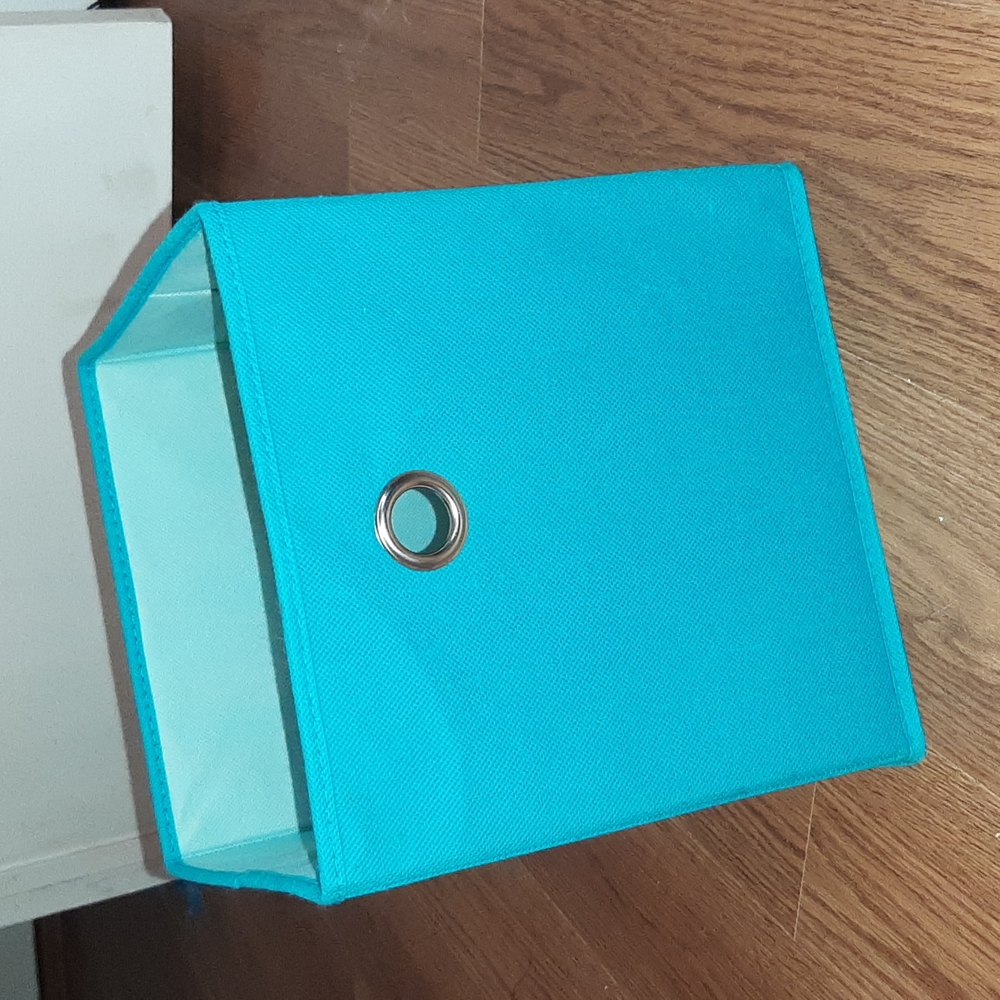 Blue storage bin